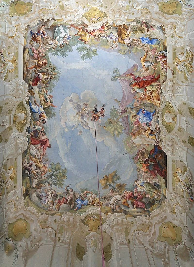 Moltiplicazione dei pani - Sala di marmo della Chorherrenstift Geras premonstratense nella Bassa Austria